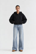 Cropped Zipper Sweatshirt