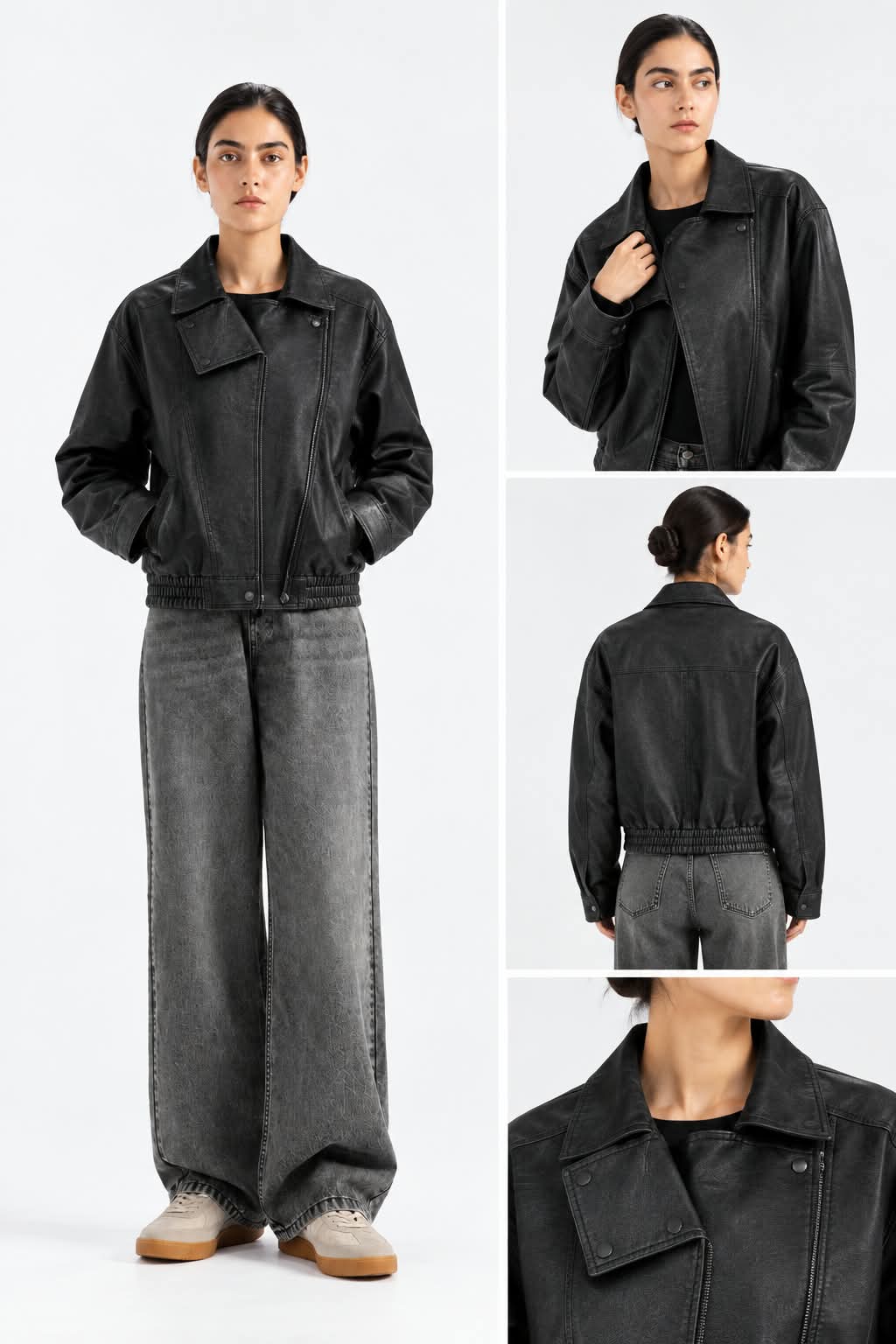 Faux Leather Biker Jacket
